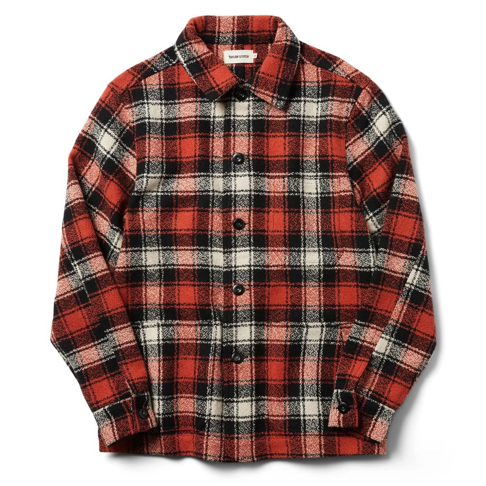 Taylor Stitch Ojai Jacket - Garnet Plaid - 42 - EUC
